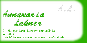 annamaria lakner business card