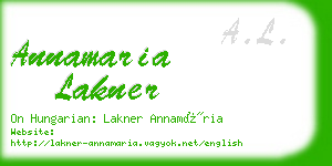 annamaria lakner business card